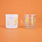 Mimosa Kupa ve Mum Seti - Renkli - 250 ml