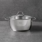 Teos Çelik Derin Tencere - Inox - 20 cm