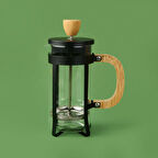 Bambu French Press - Siyah / Açık Kahverengi / Şeffaf - 350 ml