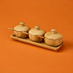 Bambu Baharatlık Seti - Açık Kahverengi