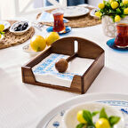 Akasya Peçetelik - Kahverengi - 28,8x8,8 cm