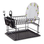 KB010 2 Katlı Bulaşıklık - Siyah