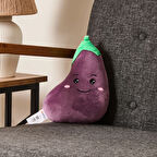 Soft Patlıcan Figürlü Yastık - Mor - 25 cm