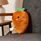 Soft Havuç Figürlü Yastık - Turuncu - 25 cm