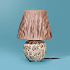 Light Holbeak Seramik Abajur - Bej - 35x35x25 cm