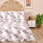 Soft Gren Çift Kişilik Nevresim Takımı - Beyaz / Gri