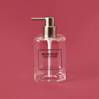 Kare Borosilikat Cam Sıvı Sabunluk - Şeffaf / Gri