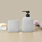 Bath Mithra 2'li Banyo Sıvı Sabunluk Seti - Gri