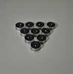 10'lu Tealight Mum - Siyah - 3,8 cm