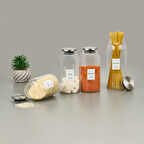 Atölye Model Şeker 20'li Kavanoz Etiketi - Beyaz / Siyah