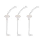 Cam 3'lü Kandil Fitili - Beyaz - 12 cm