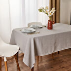 Soft Pötikareli Masa Örtüsü - Gri - 140x200 cm