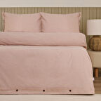 Soft Stripe Tek Kişilik Nevresim Takımı - Kiremit