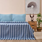 Soft Nautis Tek Kişilik Pike - Mavi - 160x220 cm