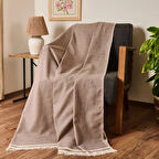 Soft Dalinda Koltuk Şalı - Kahverengi - 170x230 cm