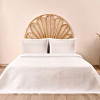 Soft Asos Çift Kişilik Yatak Örtüsü - Beyaz - 260x250 cm