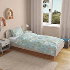 Çocuk Unicorn Desenli Nevresim Takımı - Mavi