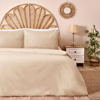 Soft Çift Kişilik Nevresim Takımı - Bej