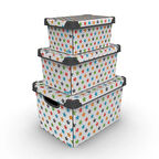 Renkli Yıldız 3'lü Saklama Kutusu