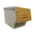 Bambu Görünümlü Tekerlekli Organizer - 12 lt