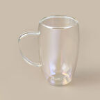 Colors Çift Cidarlı Latte Kupa - Şeffaf - 450 ml