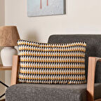 Soft Lalbahar Kırlent - Ekru / Siyah - 40x60 cm