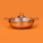 Paslanmaz Çelik Karnıyarık Tenceresi - Gri - 24 cm