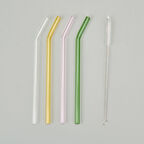 4'lü Cam Pipet ve Fırça Seti - Renkli