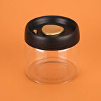 Frasco Vakumlu Saklama Kavanozu - Şeffaf / Siyah - 500 ml