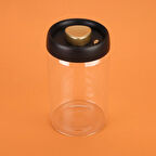 Frasco Vakumlu Saklama Kavanozu - Şeffaf / Siyah - 1,2 lt
