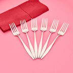 Monaco 6'lı Tatlı Çatalı - Inox