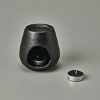 Deco Enyo Seramik Buhurdanlık - Mat Siyah - 11 cm