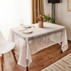 Soft Party Masa Örtüsü - Beyaz - 140x220 cm