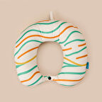 Çizgi Desenli Seyahat Boyun Yastığı - Renkli - 28,5x30 cm