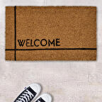 Home Welcome Kapı Önü Paspası - Bej - 35x60 cm