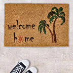 Home Paume Koko Palmiye Desenli Kapı Paspası - Renkli - 40x60 cm