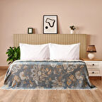 Soft Mavera Çift Kişilik Yatak Örtüsü - Mavi - 230x240 cm