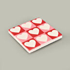 Kitchen Kalpli Taş Bardak Altlığı - Renkli - 10x10 cm