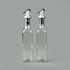 2'li Cam Yağlık Sirkelik - Şeffaf - 300 ml