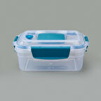 Diktdörtgen Vakumlu Kilitli Saklama Kabı - Asorti - 650 ml