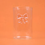 Kitchen Fiyonk Figürlü Borosilikat Cam Meşrubat Bardağı - Şeffaf - 510 ml