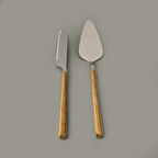 Mia Bianco 2 Parça Salata Servis Takımı - Kahverengi / Gri