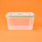 Plastik Saklama Kabı - Şeffaf / Yeşil - 1,7 lt