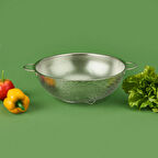 Paslanmaz Çelik Süzgeç - Gri - 28 cm