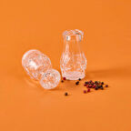 Kristal 2'li Cam Tuzluk - Şeffaf - 13 cm