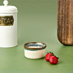 Porselen Sufle Kabı - Mavi - 9 cm