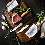 2'li Biftek Bıçak Seti - Siyah