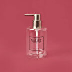 Yuvarlak Borosilikat Cam Sıvı Sabunluk - Şeffaf / Gri