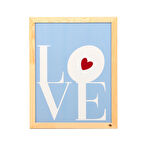 Deco Bold Hearts Duvar Panosu - Mavi - 30x40 cm