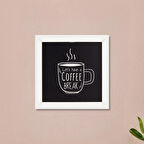 Deco Coffee Duvar Panosu - Siyah - 20x20 cm